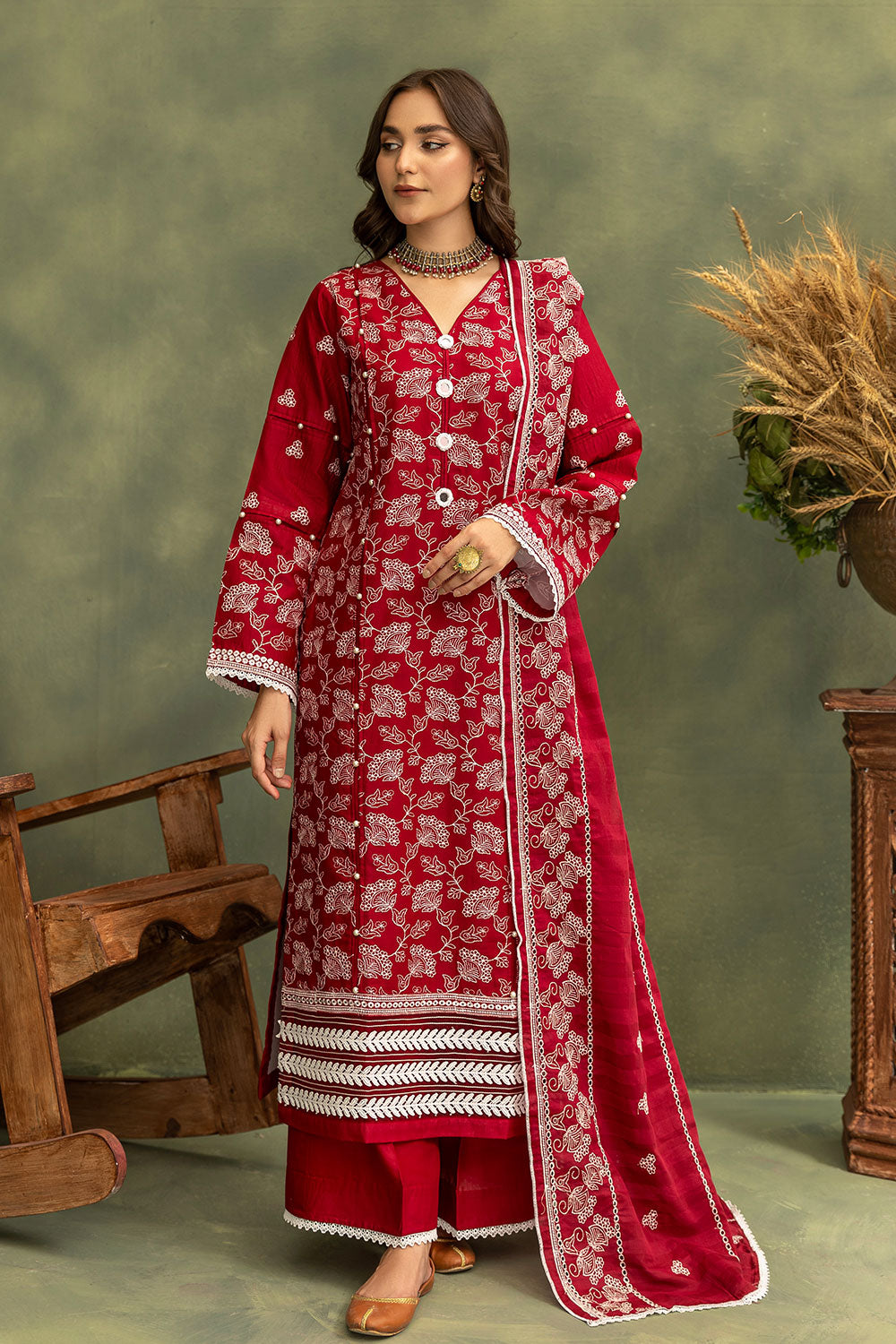 3pc Stitched Suit Premium Embroided