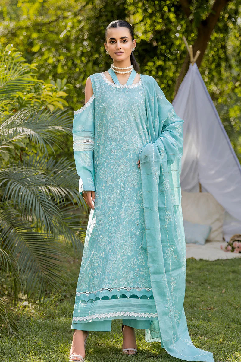 3pc Stitched Suit with Full Sleeves Premium Embroided